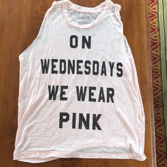 Tops - Pink Distressed Muscle Tee